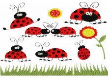 Stickserie Marienkäfer